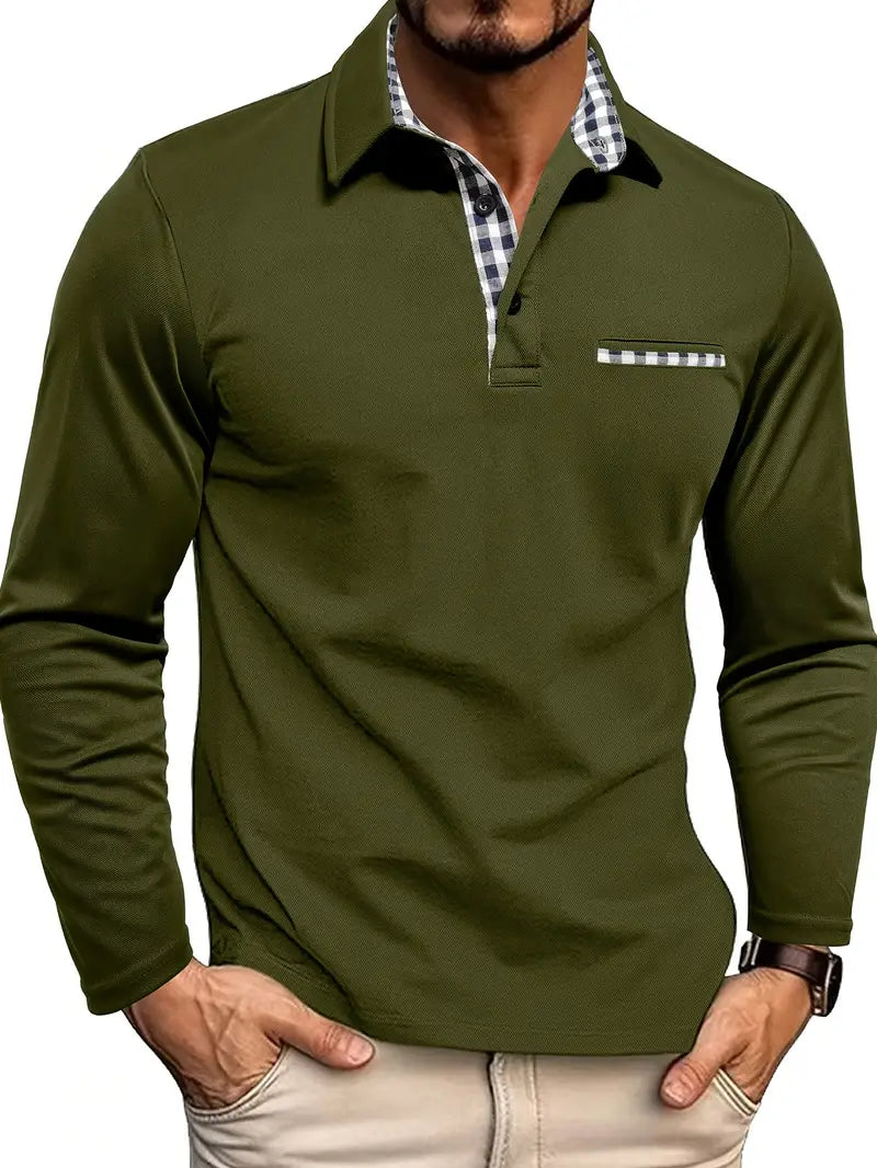 Men's Long Sleeve Summer Polo Shirt