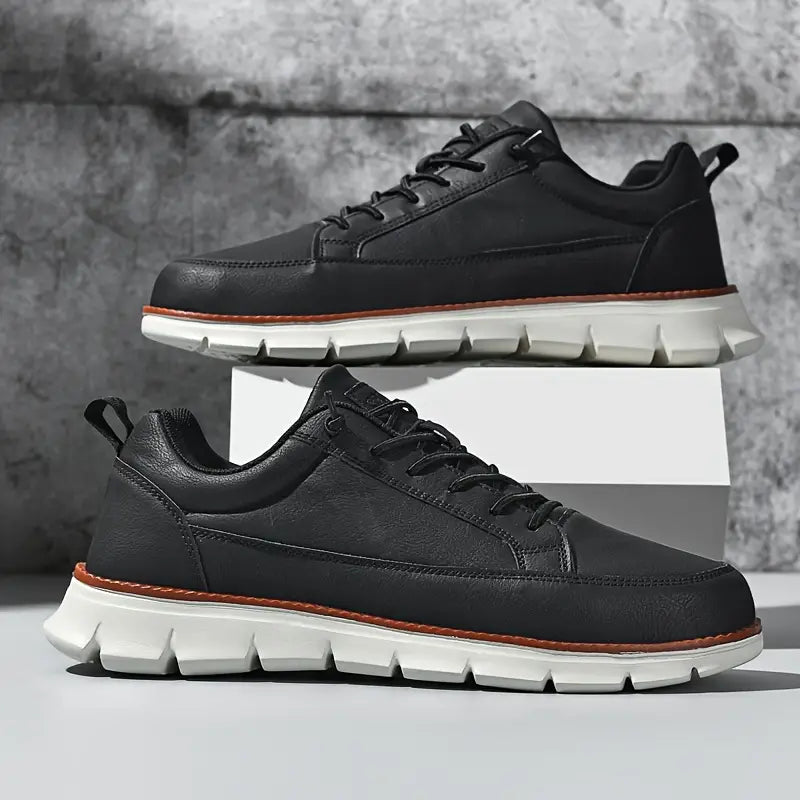 Men's Leather Support Sneakers