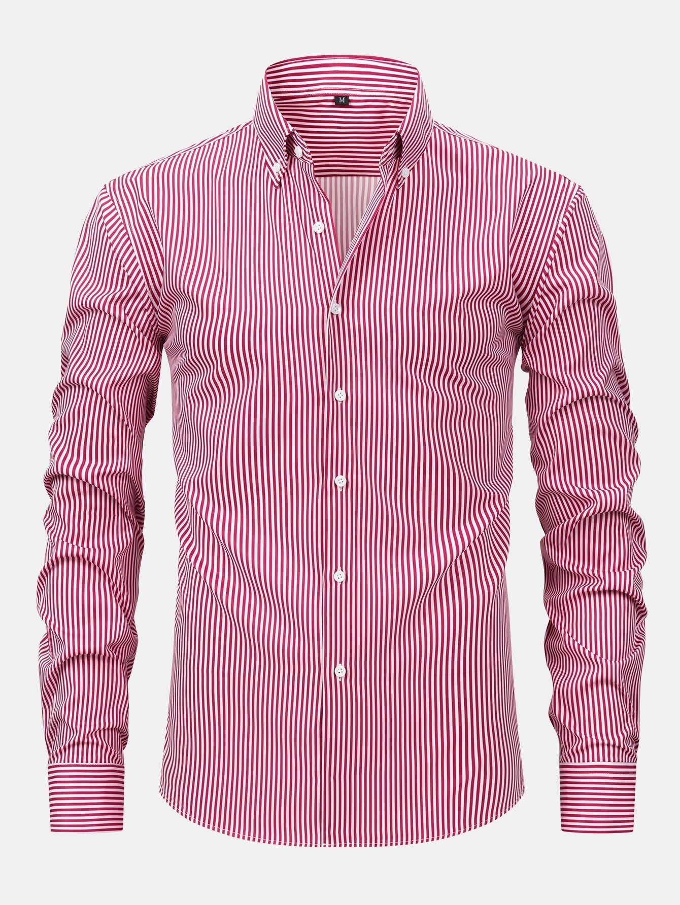 Men's Striped Long Sleeve Button Shirt