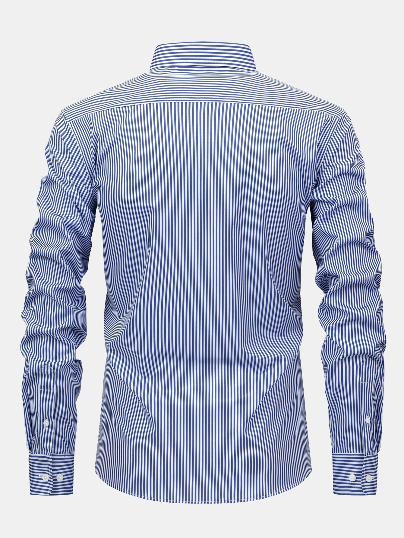 Men's Striped Long Sleeve Button Shirt