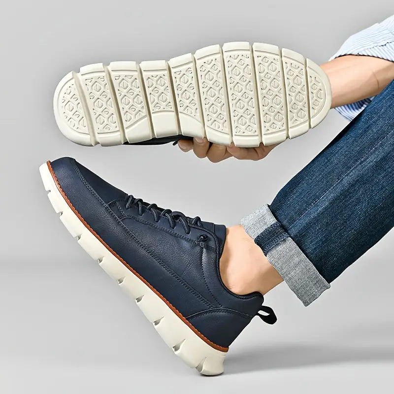 Men's Leather Support Sneakers