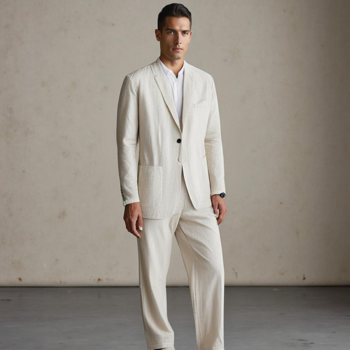 Men's Linen Blend Suit