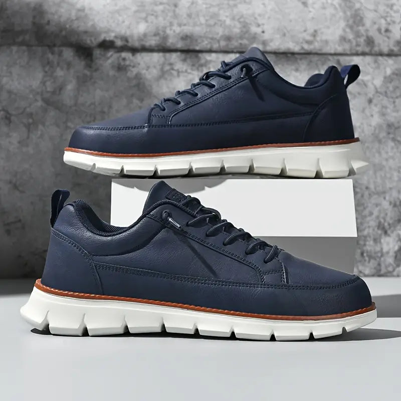 Men's Leather Support Sneakers