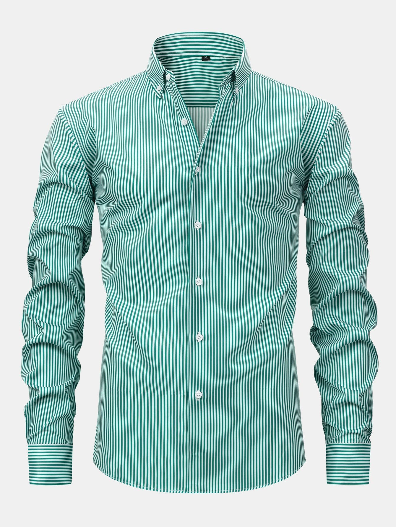 Men's Striped Long Sleeve Button Shirt