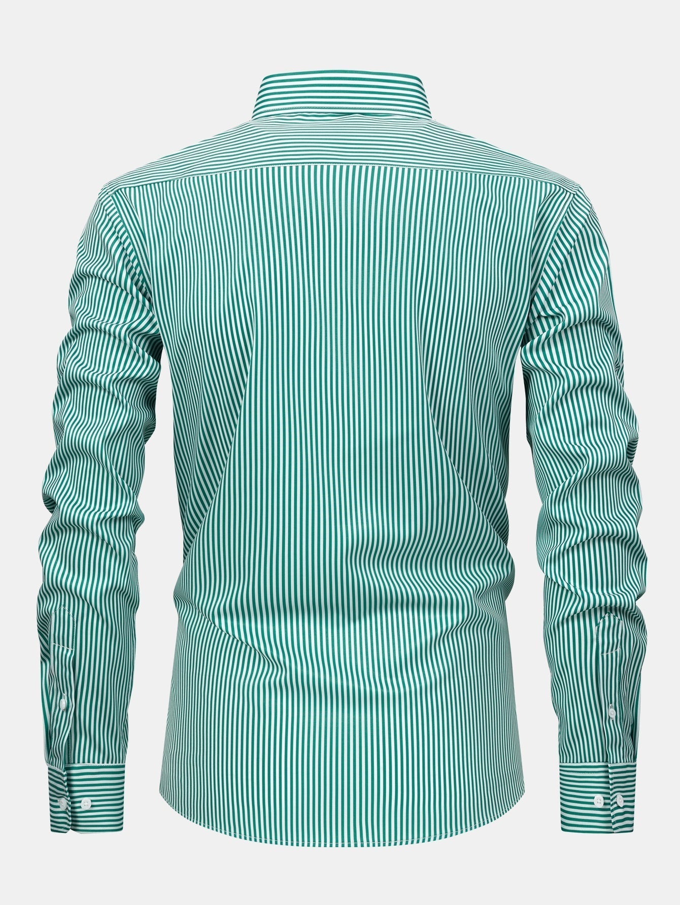 Men's Striped Long Sleeve Button Shirt