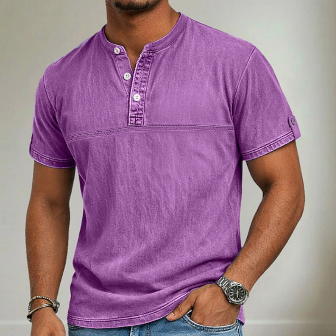 Men's Mao Collar Shirt
