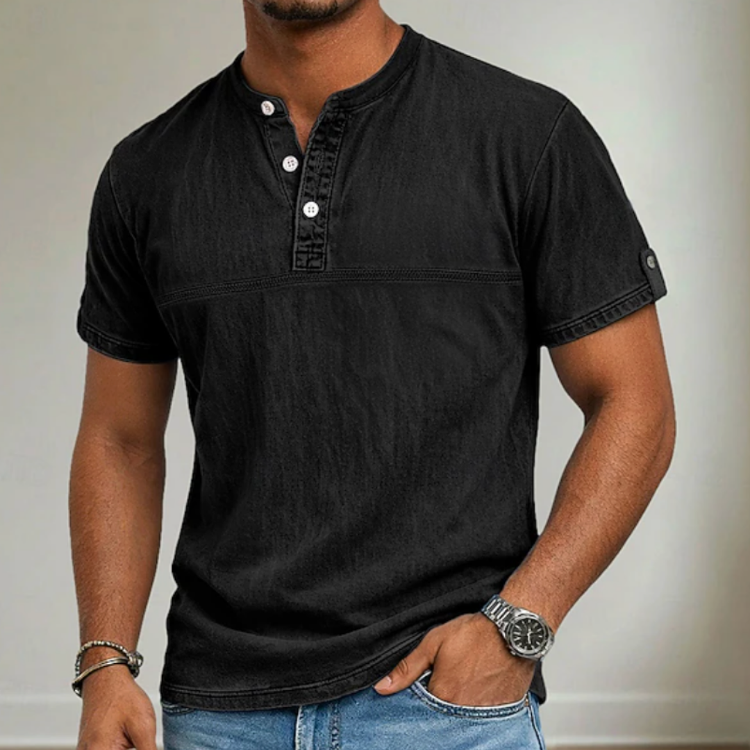 Men's Mao Collar Shirt