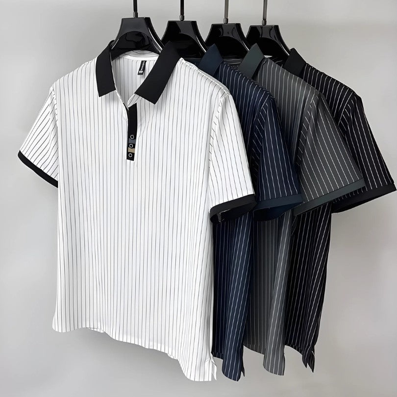 Men's Refined Striped Polo