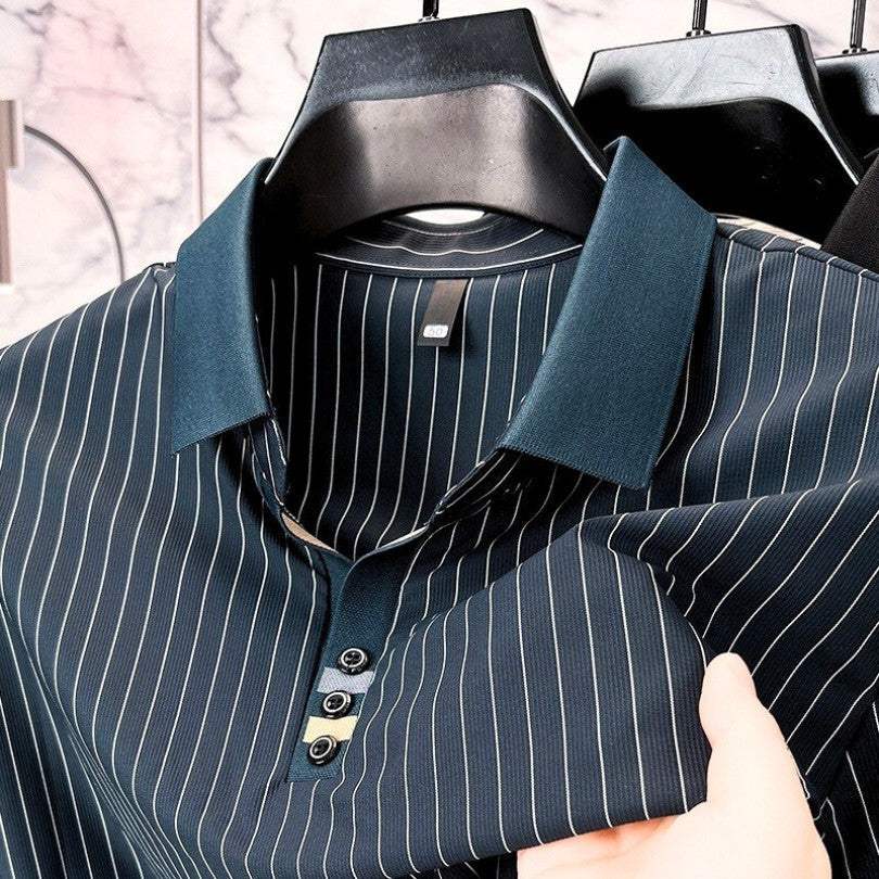Men's Refined Striped Polo