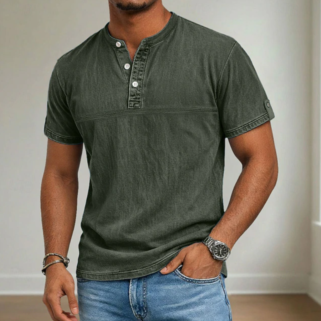Men's Mao Collar Shirt