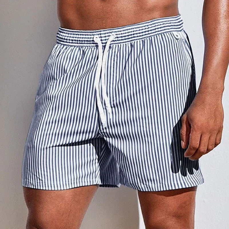 Men's Striped Swim Shorts