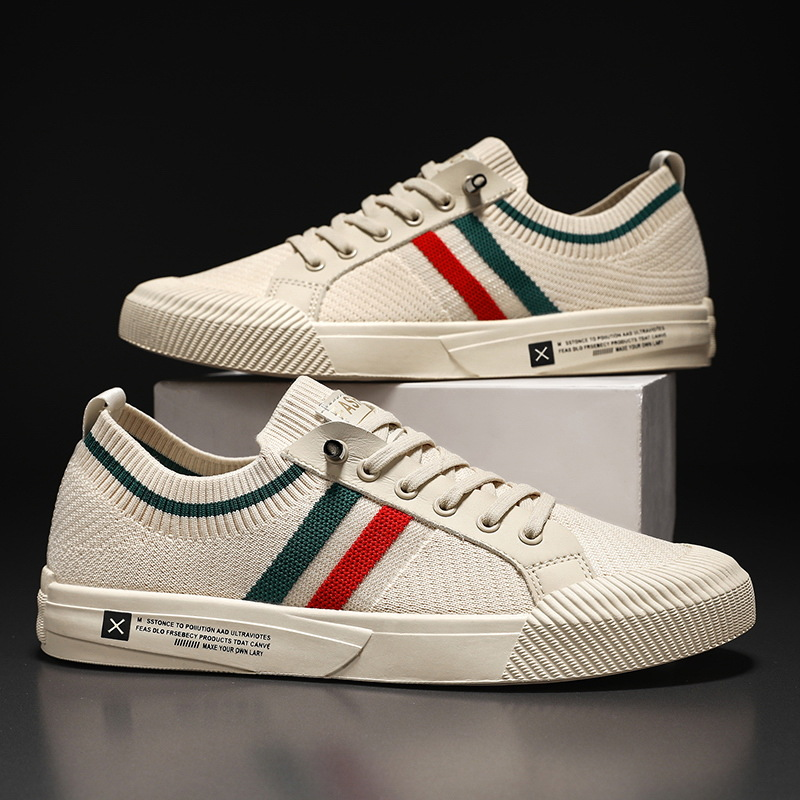 Men's Retro Stripe Minimalist Sneakers