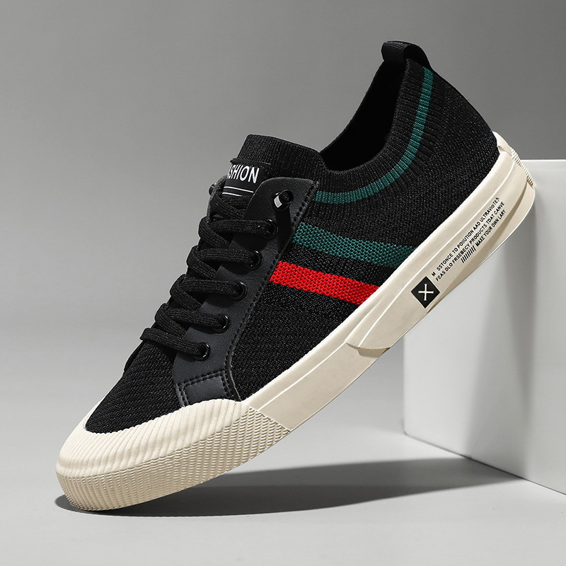 Men's Retro Stripe Minimalist Sneakers