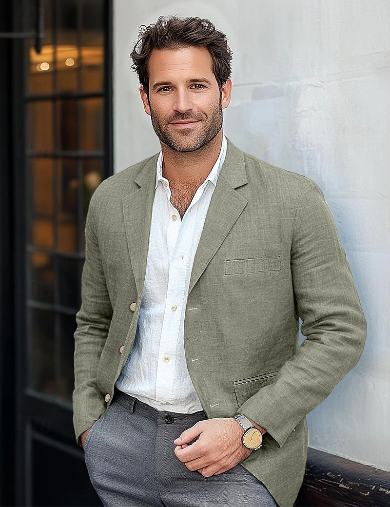 Men's Lightweight Linen Jacket