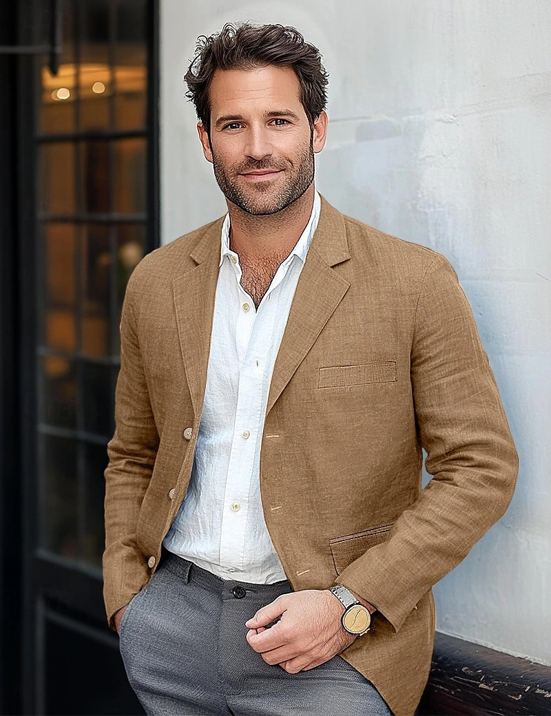 Men's Lightweight Linen Jacket