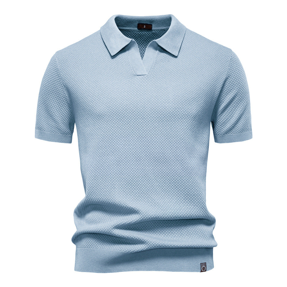 Men's Textured Knit Polo