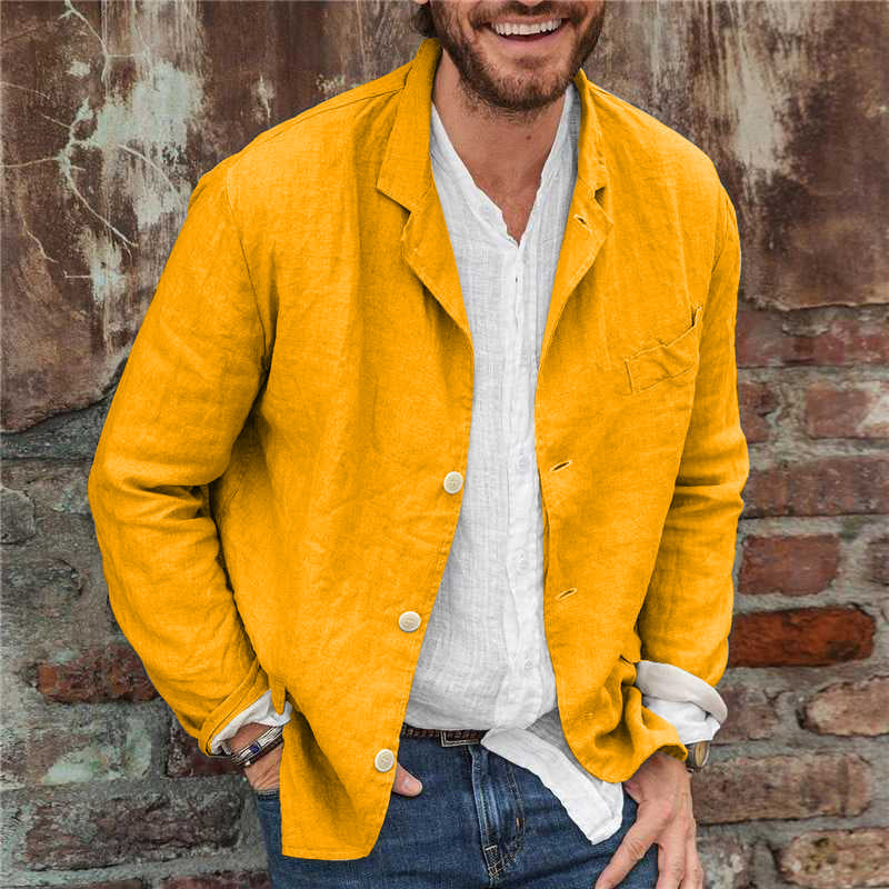 Men's Relaxed Linen Jacket