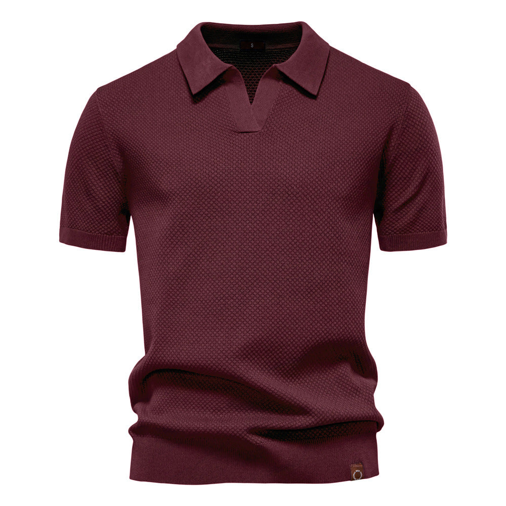 Men's Textured Knit Polo