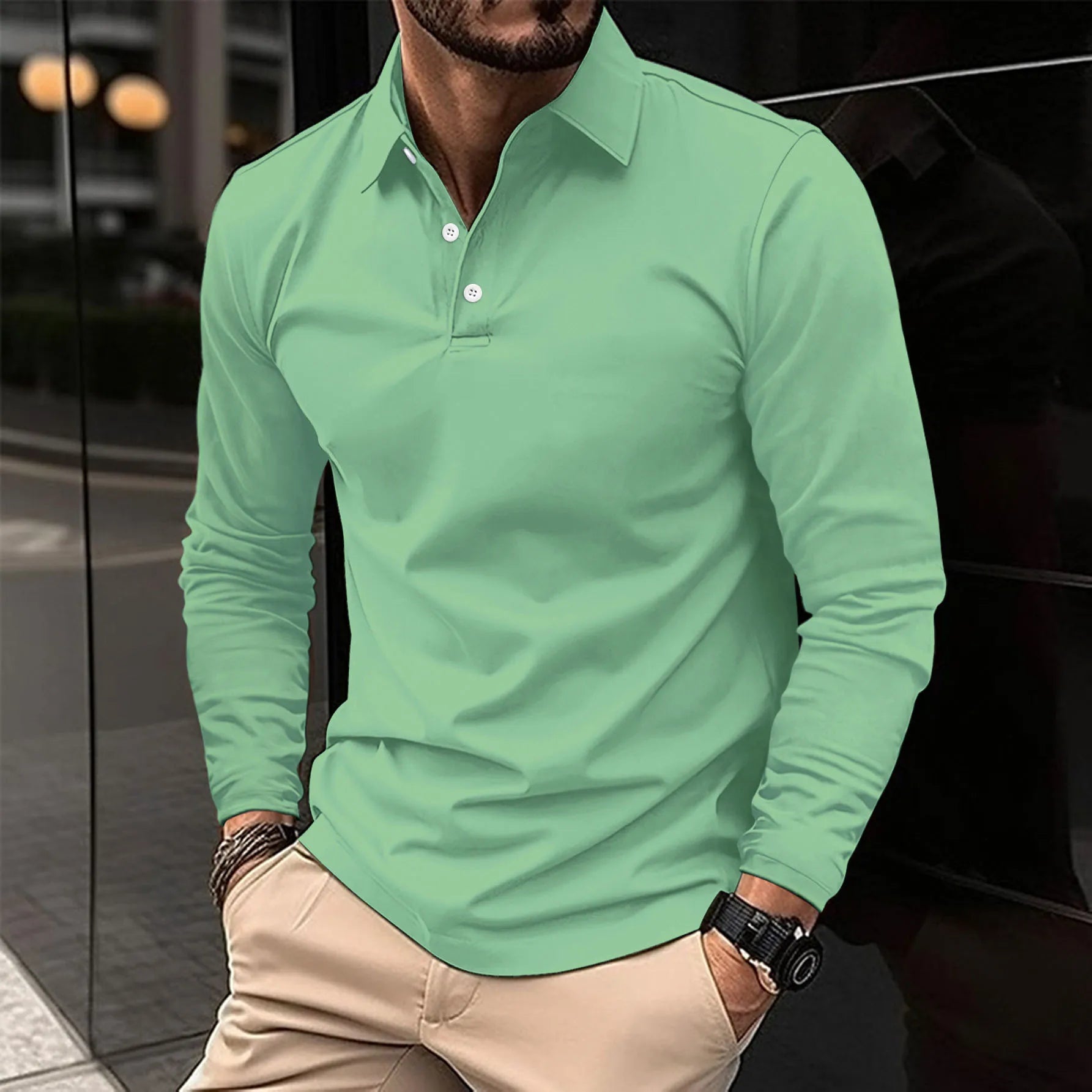 Men's Classic Long Sleeve Polo