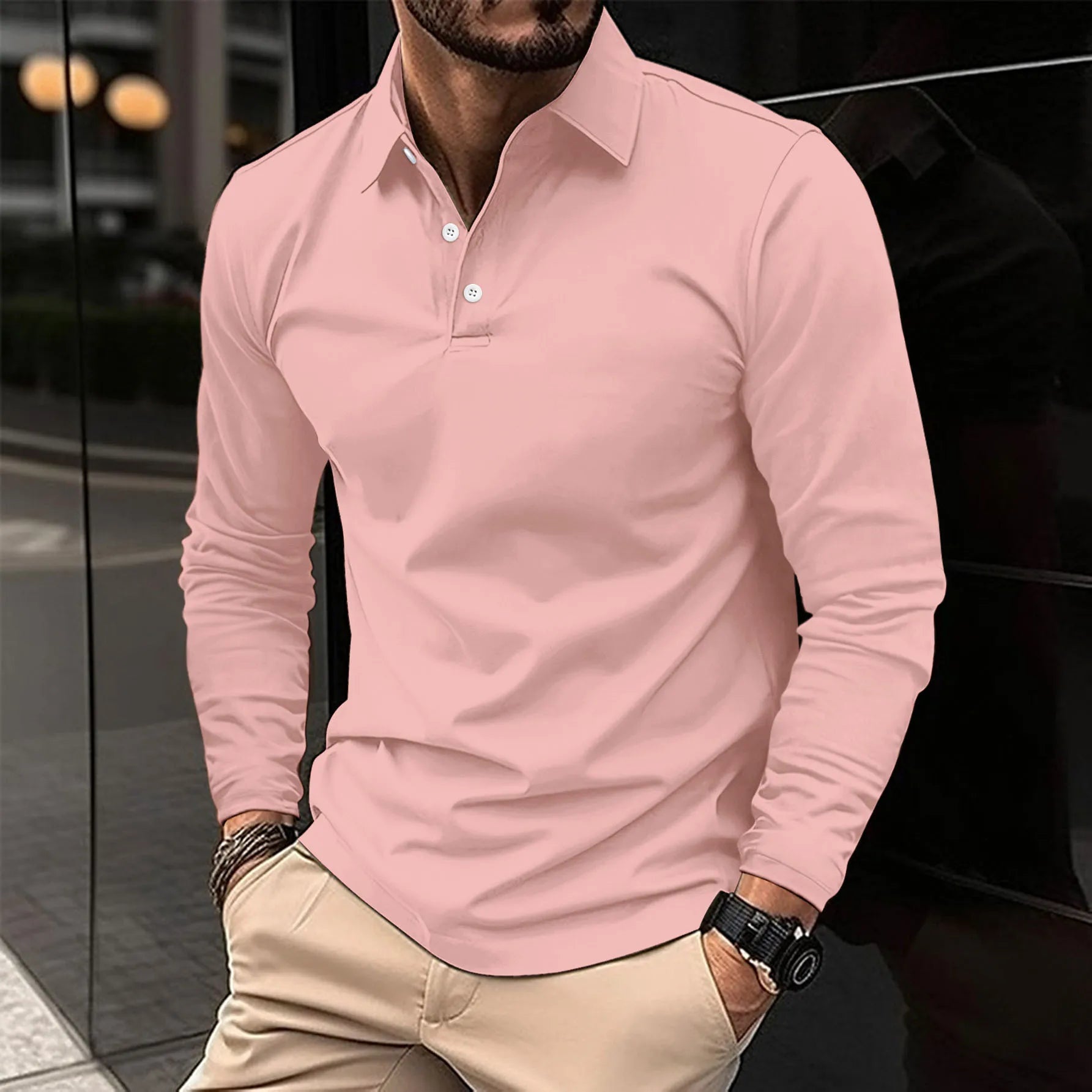 Men's Classic Long Sleeve Polo