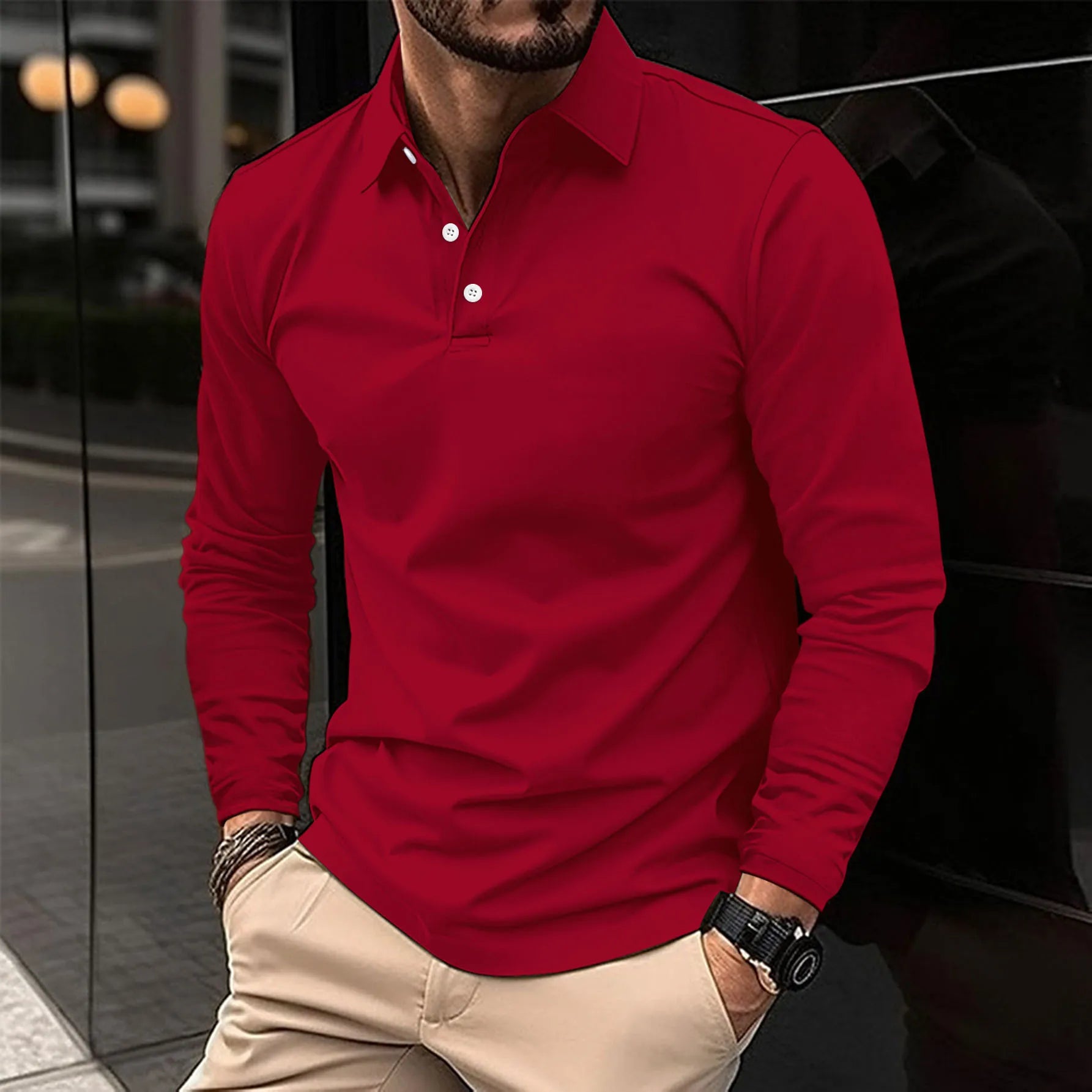 Men's Classic Long Sleeve Polo