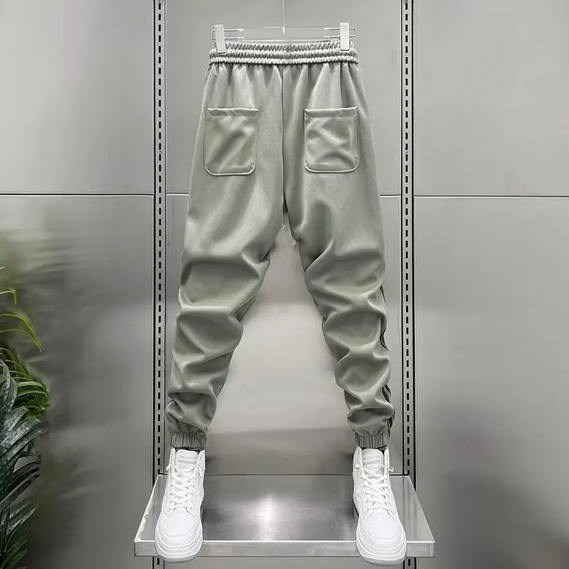 Men's Elastic Striped Joggers