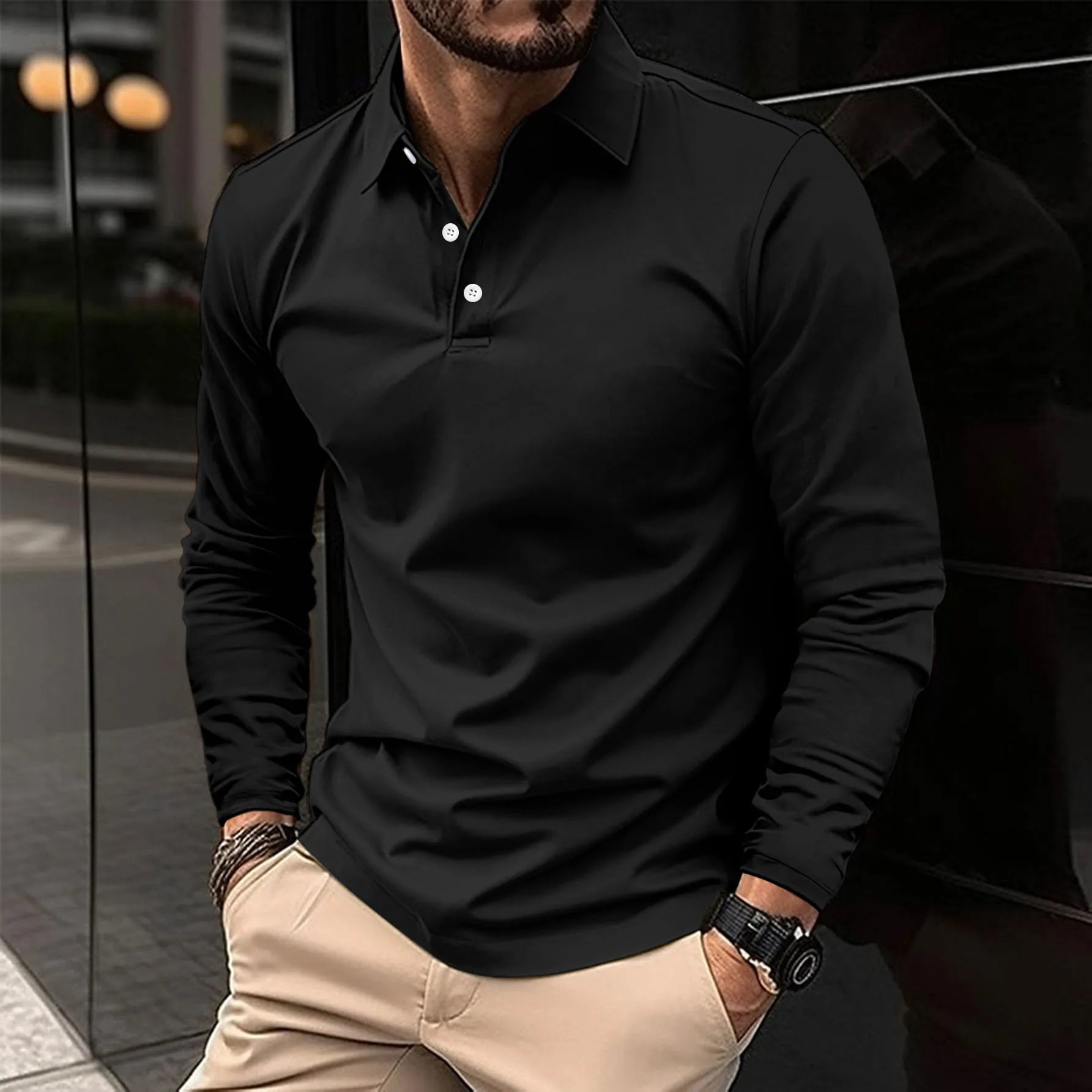 Men's Classic Long Sleeve Polo