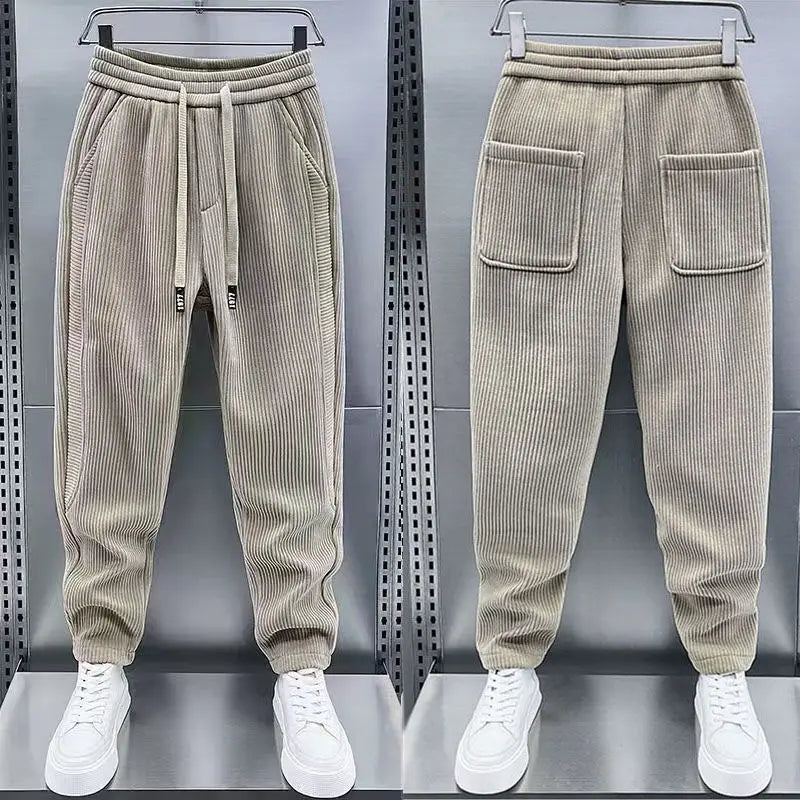 Men's Corduroy Fleece Casual Joggers