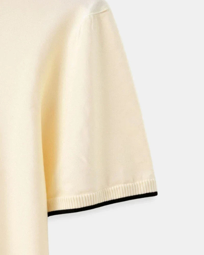 Men's Custom Pique Polo Contrast Details