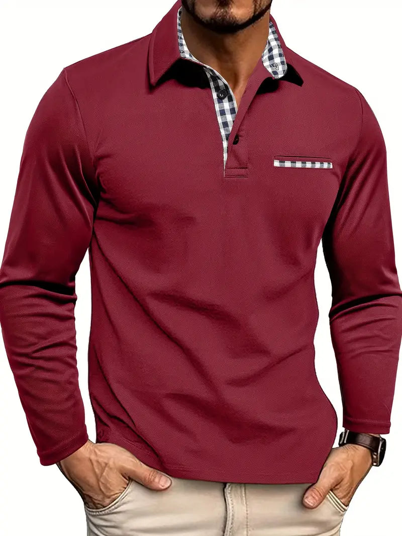 Men's Long Sleeve Summer Polo Shirt
