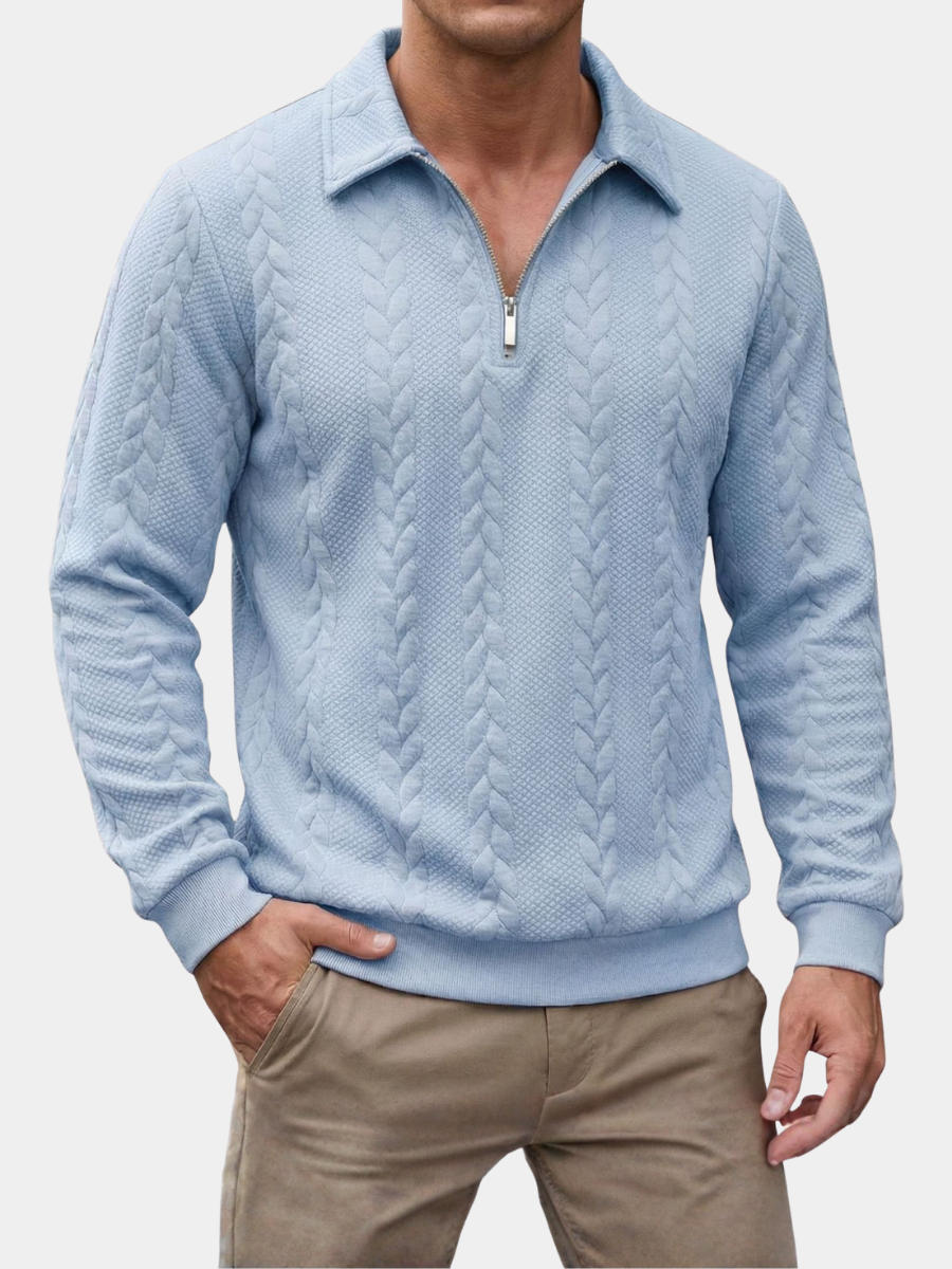 Men's Elegant Zip Polo