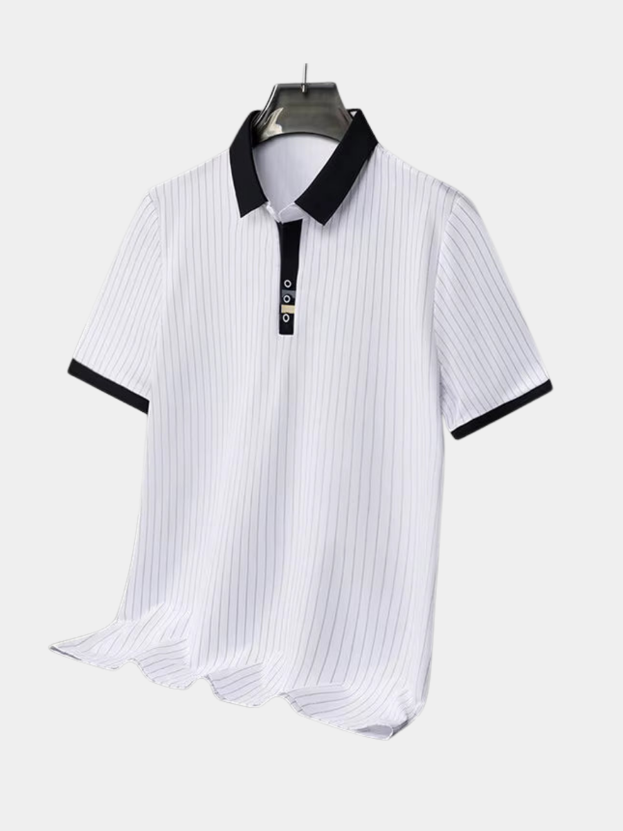 Men's Refined Striped Polo