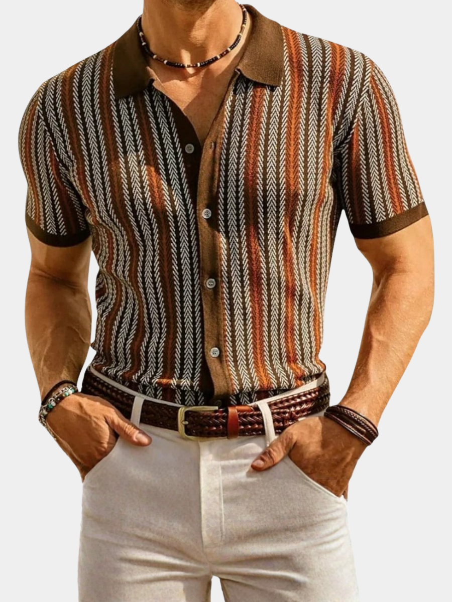 Men's Chevron Knit Polo