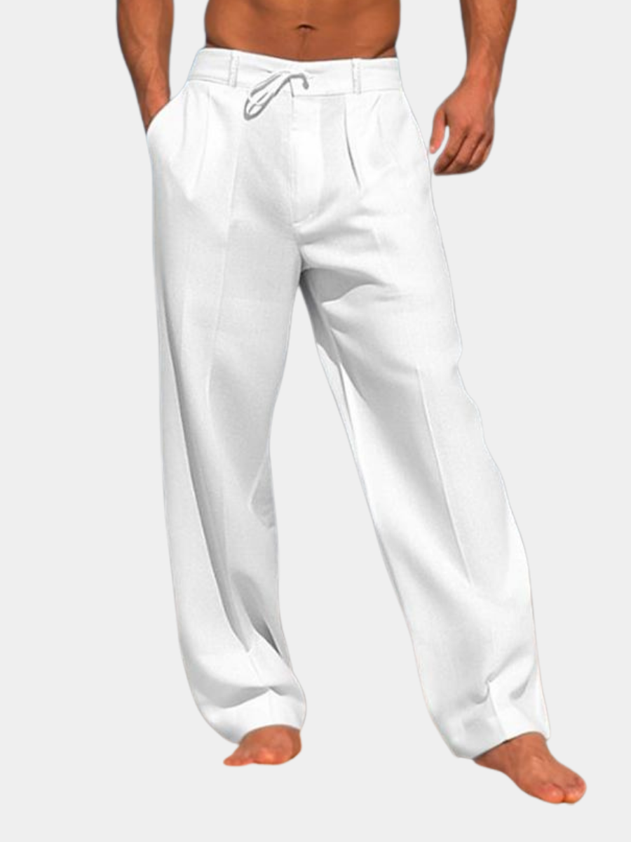 Men's Solid Linen Pants
