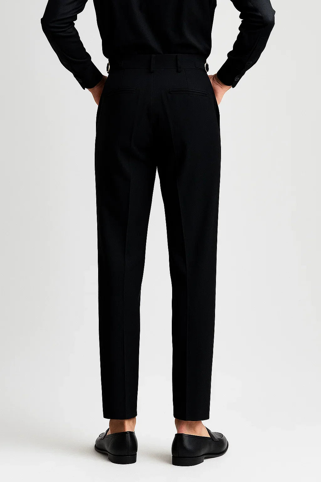 Men's Trousers Modern Fit Cotton Elegant With Folds