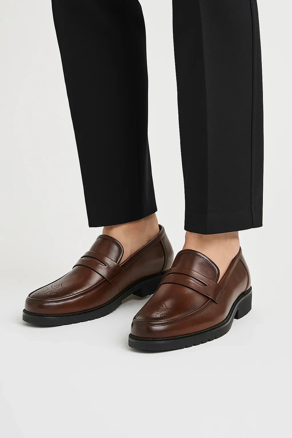 Men's Oxford Shoes Leather Breathable Round Toe Formal