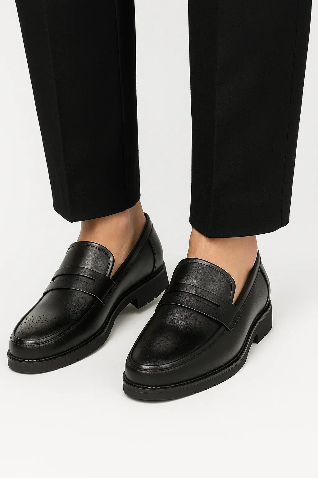 Men's Oxford Shoes Leather Breathable Round Toe Formal