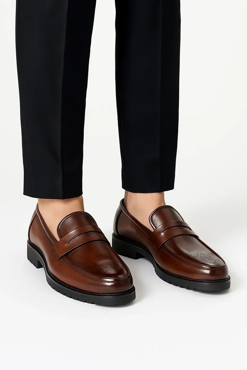 Men's Oxford Shoes Leather Breathable Round Toe Formal