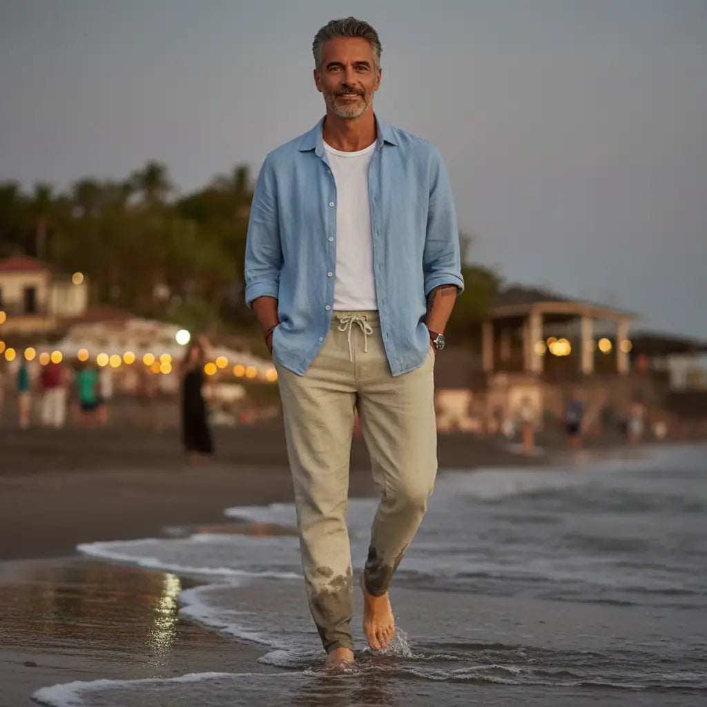 Men's Linen Beach Pants