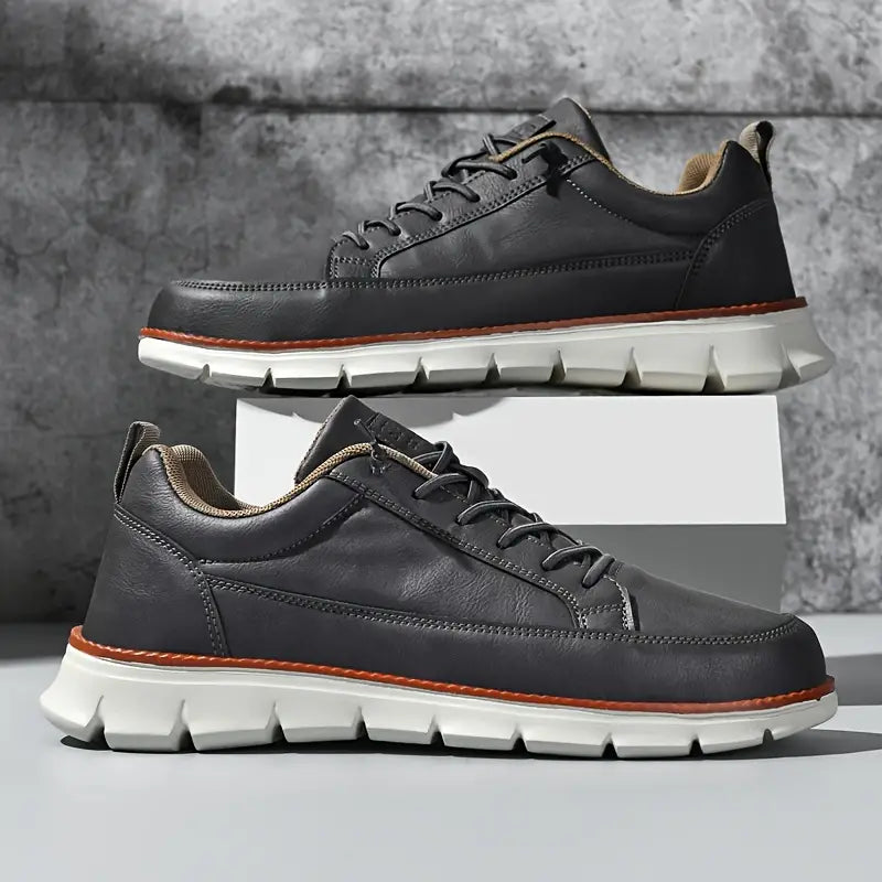 Men's Leather Support Sneakers
