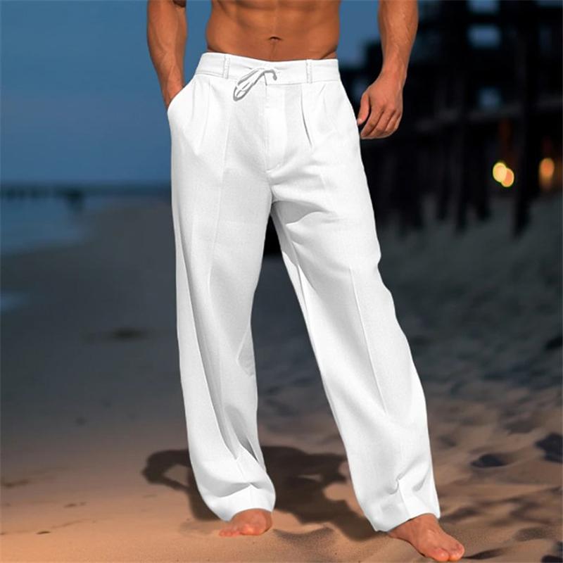 Men's Solid Linen Pants