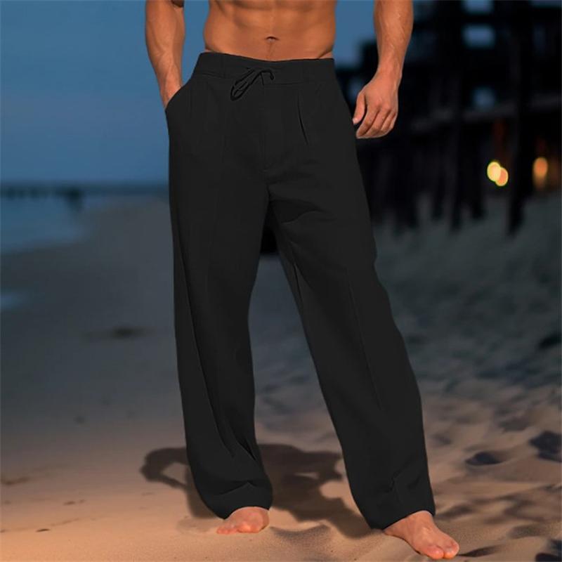 Men's Solid Linen Pants