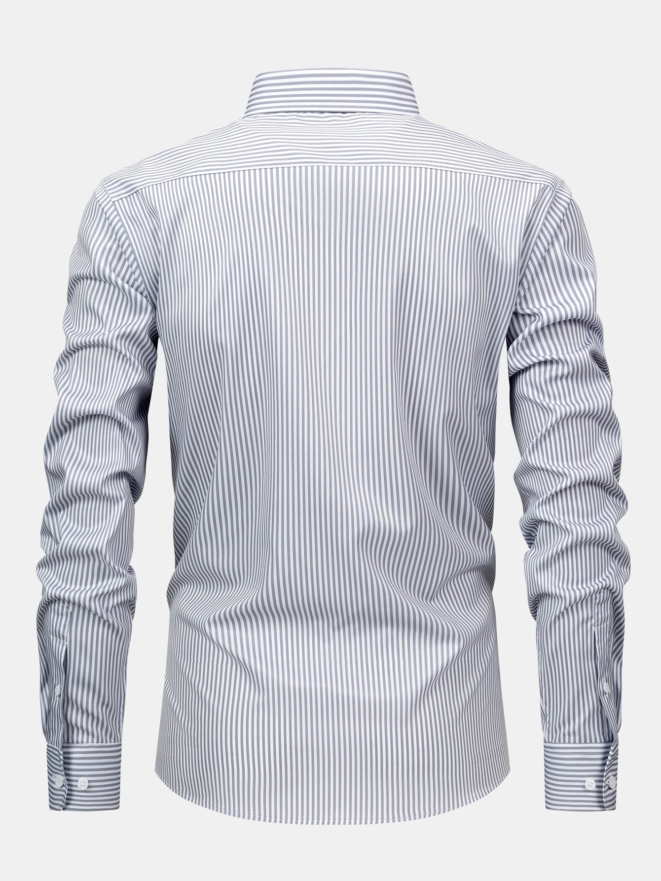 Men's Striped Long Sleeve Button Shirt