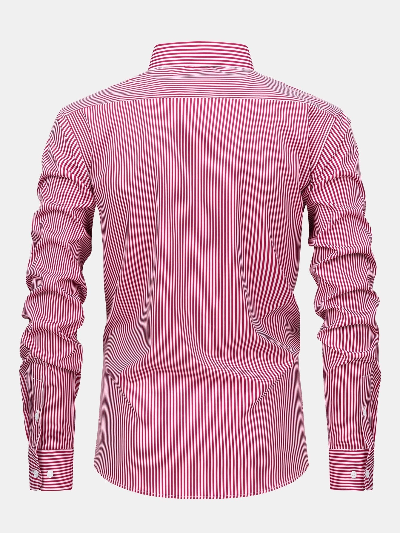 Men's Striped Long Sleeve Button Shirt