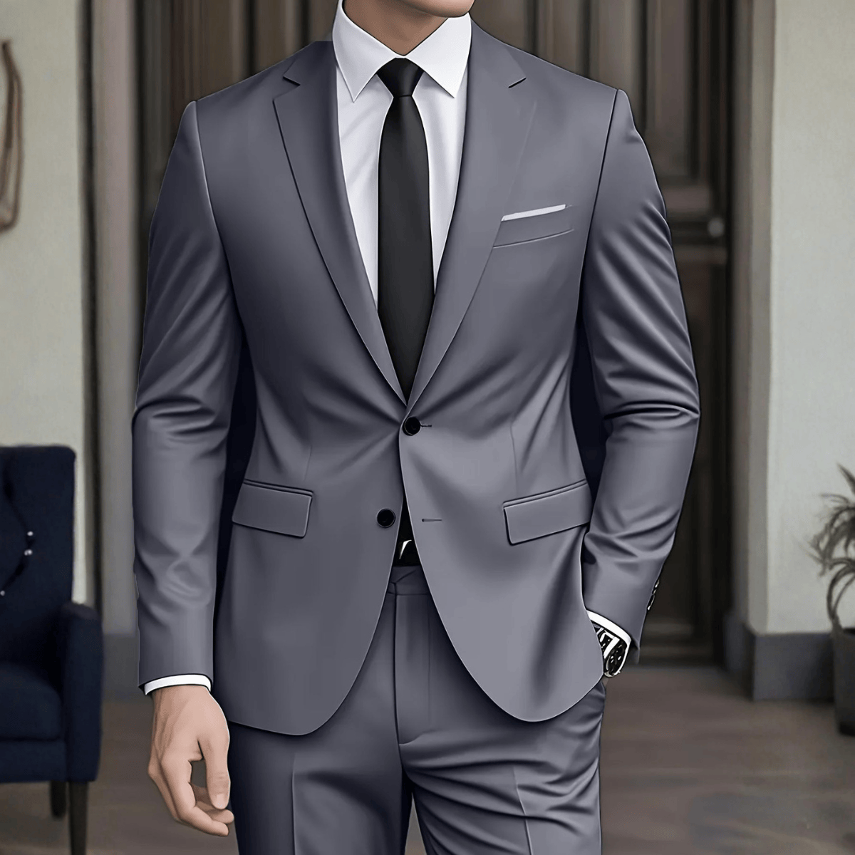Men's Wool Blend Suit