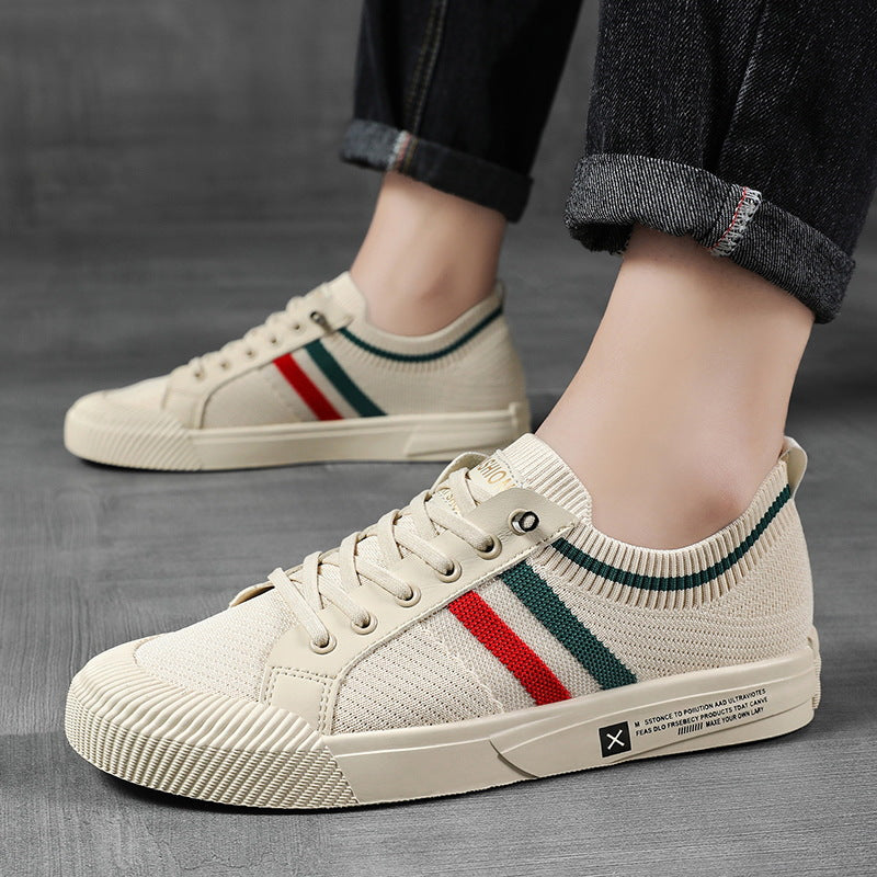 Men's Retro Stripe Minimalist Sneakers
