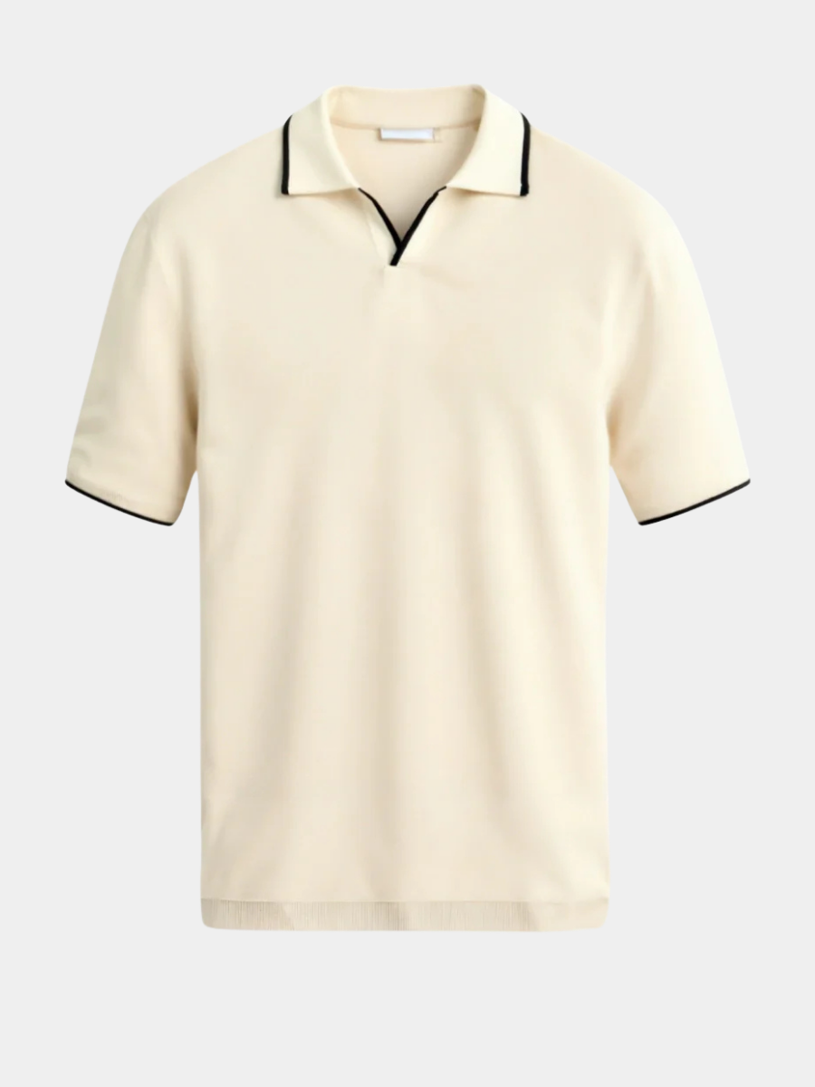 Men's Custom Pique Polo Contrast Details