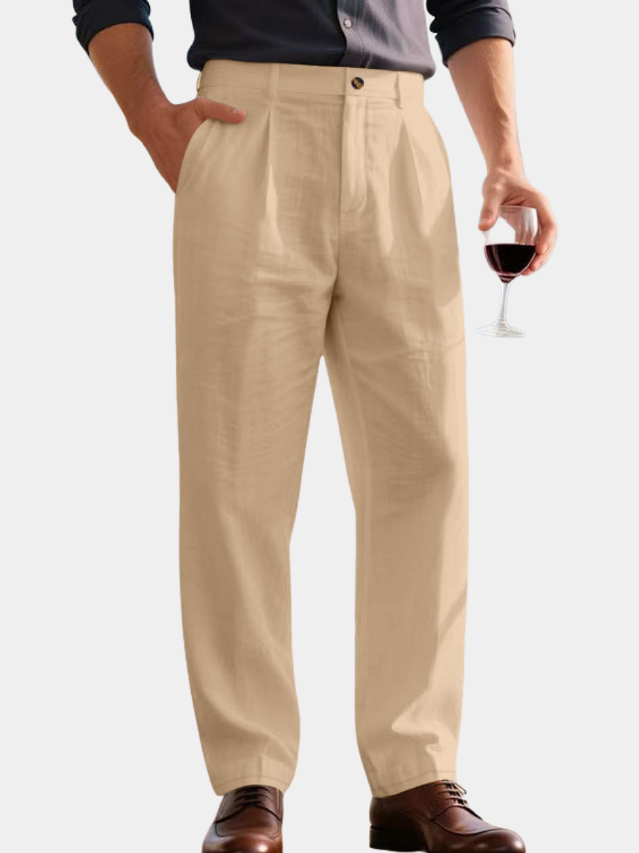 Men's Wide Leg Linen Pants