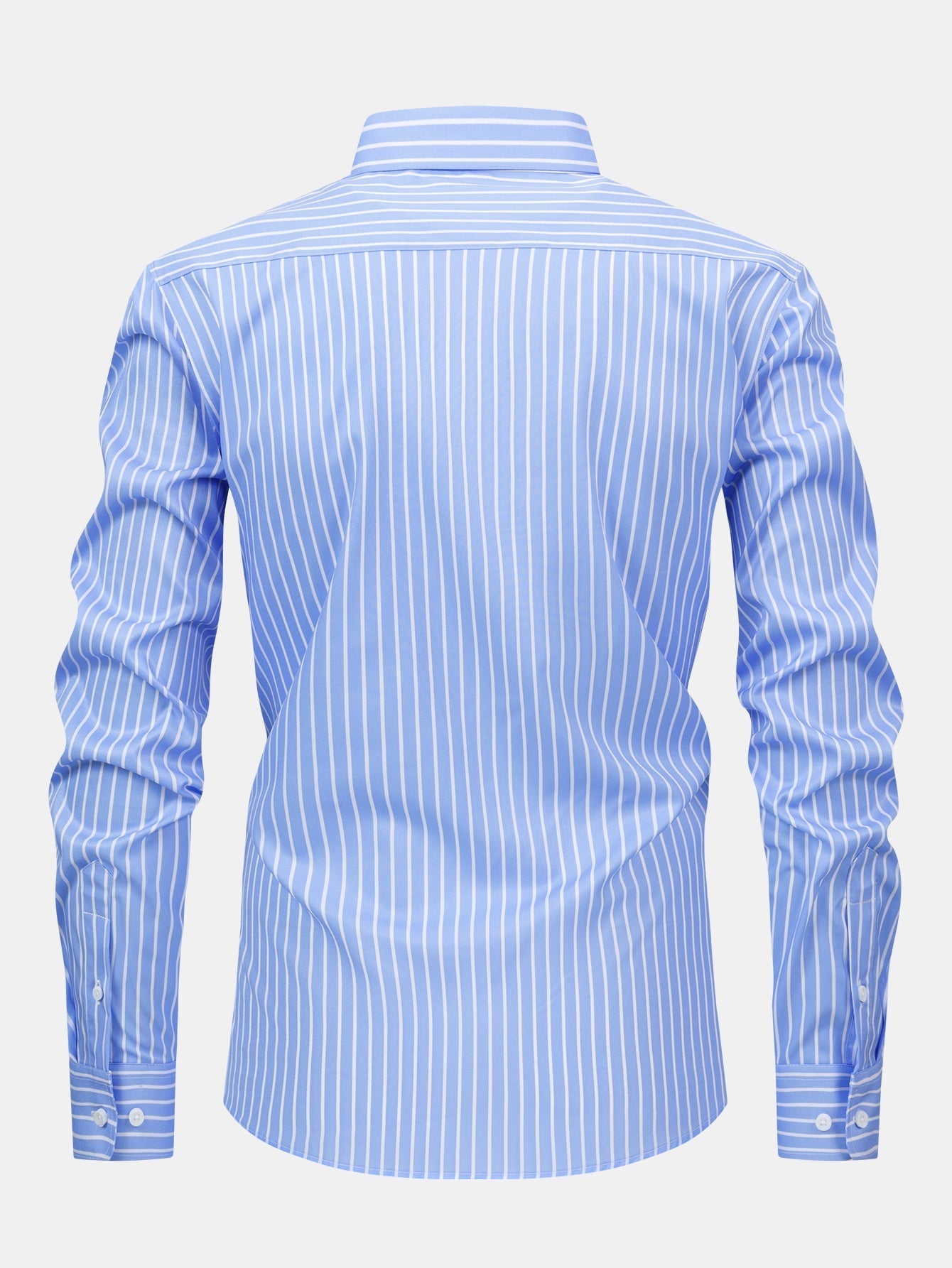 Men's Striped Long Sleeve Button Shirt