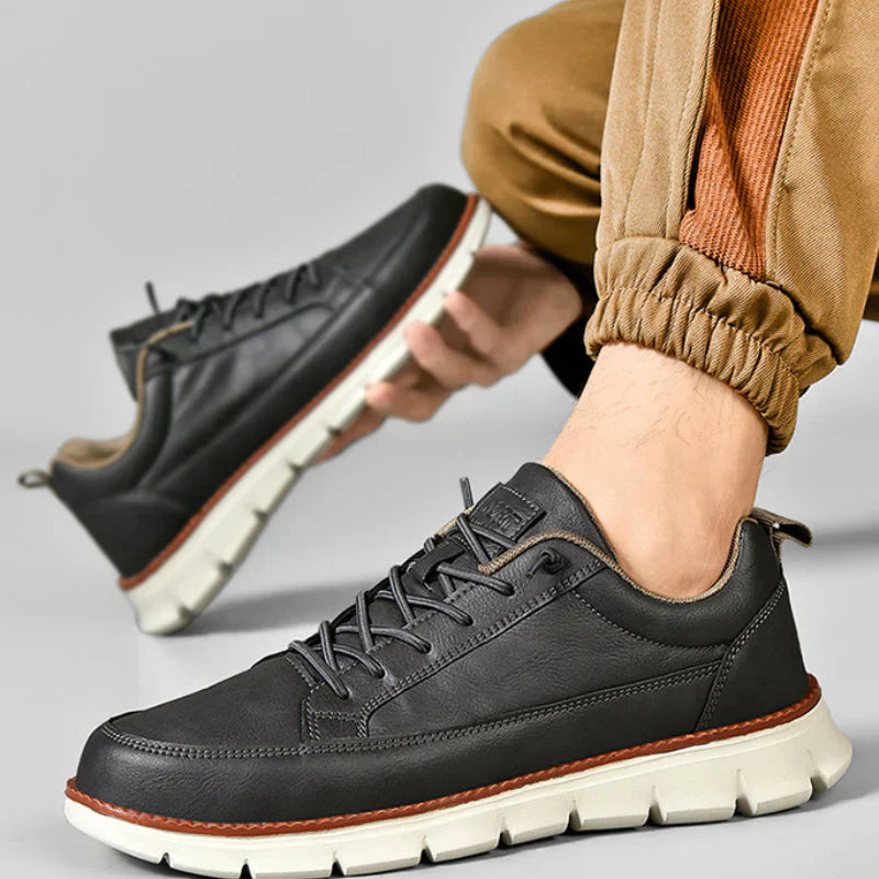 Men's Leather Support Sneakers